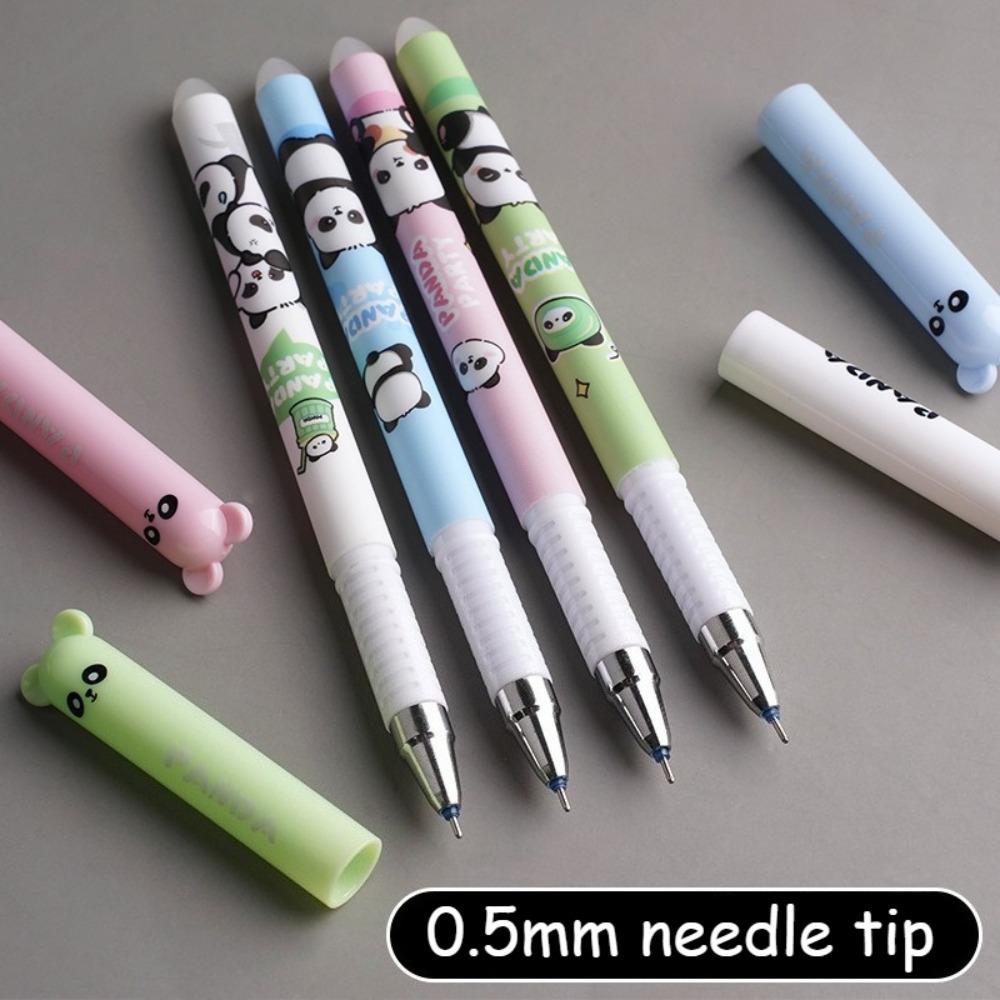 4pcs/set Animal Shaped Erasable Gel Pen, 0.5mm Blue Erasable Ball Point Pen, Suitable for Back To School Season