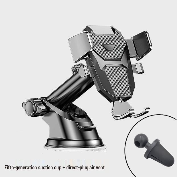 Telescopic Automatic Locking Car Phone Holder with Suction Cup & Air Vent Mount