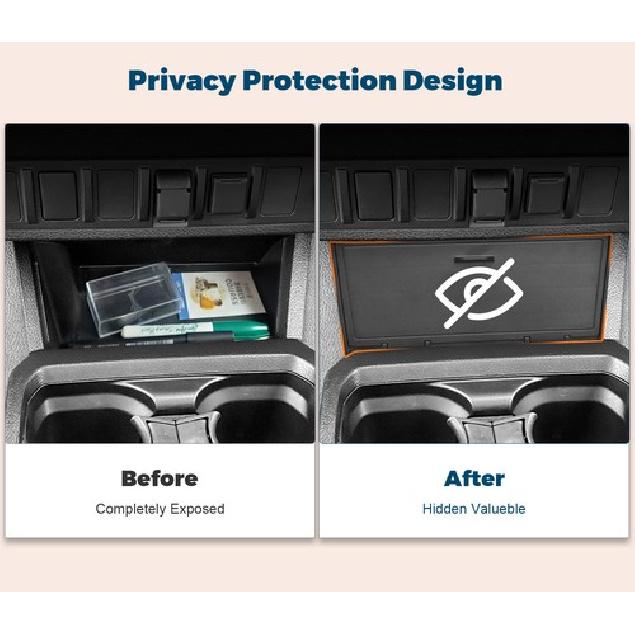 Center Console Hidden Storage Cover for 2016-22 2023 Toyota Tacoma Accessories