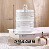 European Creative Luxury Crystal Glass Candy Jar with Lid Dried Fruit Jar Jewelry Storage Box Home Decoration Storage Jar