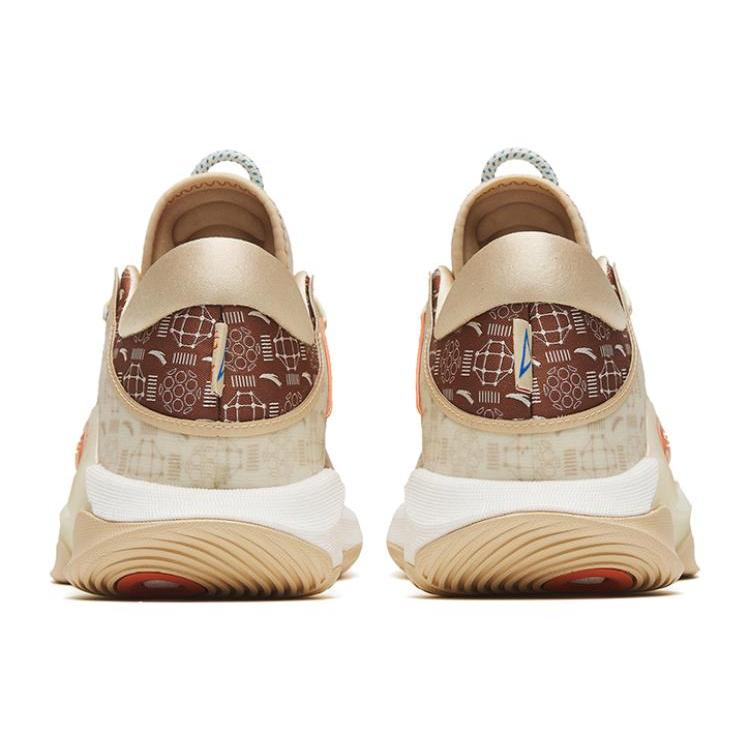 New Anta Skyline 1 Anti Slip Wear Resistant Low Top Basketball Shoes Light White Brown Yuanxiao Color Scheme 112311107-8