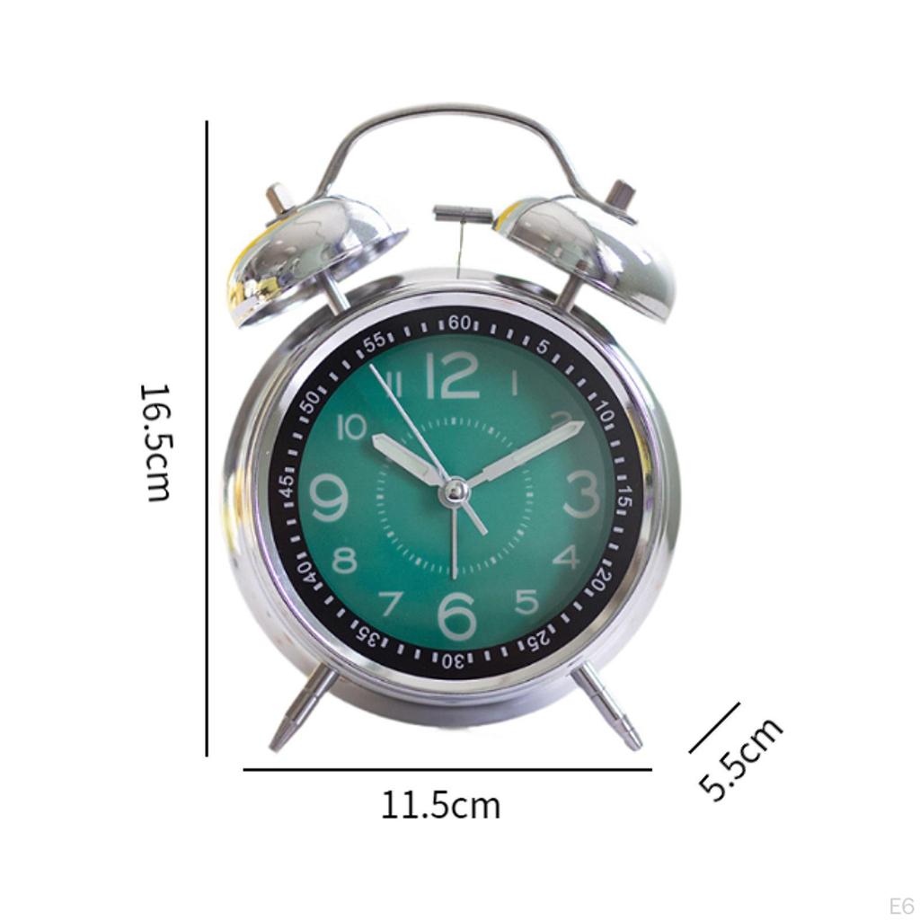 Retro Style Analog Alarm Clock Silent Non Ticking Analogue Home Decoration for