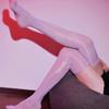 Candy Color 912Pin 8 Den Glossy Transparent No Edge Thigh High Stockings Sexy Oil Shinny Retro Medias Nylon Overknee Stockings