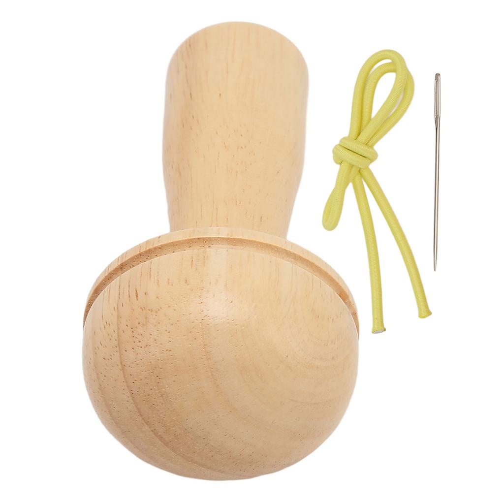 Darning Mushroom Kit Detachable Wooden Darning Mushroom Needle Sewing Tools for DIY Knitting