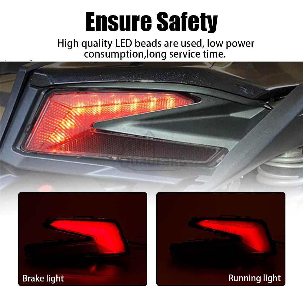 For Can-Am Maverick X3 XDS XRS Max Turbo R 2017 2018 2019 2020 2021 2022 2023 2024 Rear LED Tail Light Assembly ABS Red/Smoke