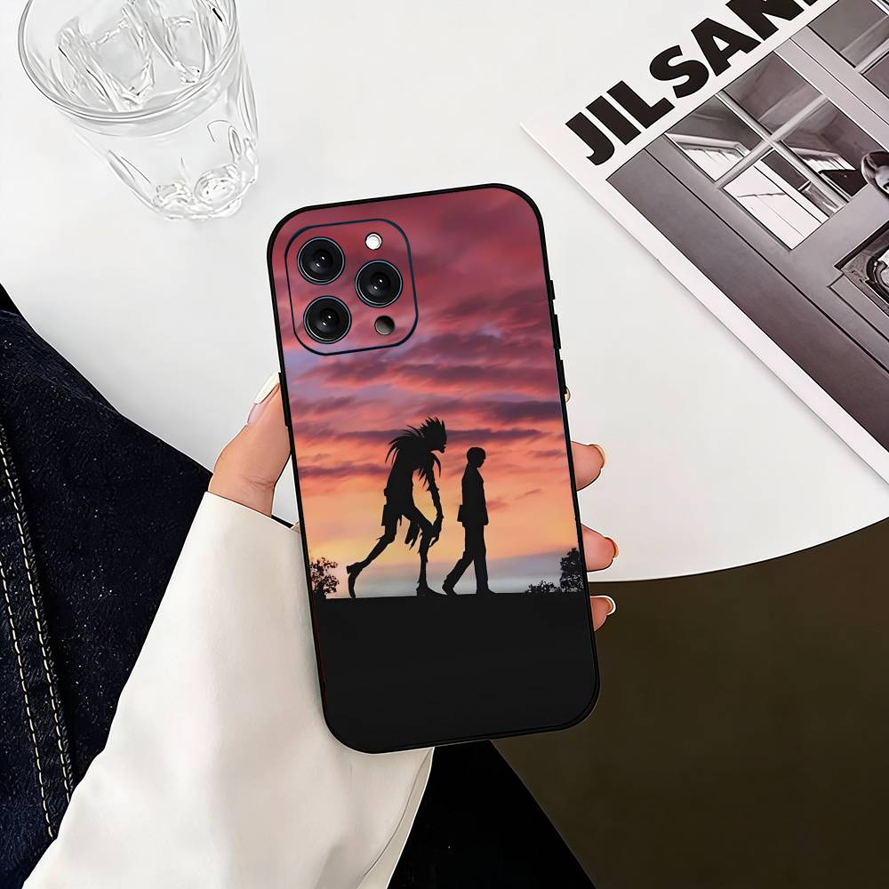 Death Note Kira Yagami Dark Anime Phone Case For iPhone 17, 16,15,14,13,12,11 Plus,Pro Max, Others Soft Black Cover