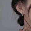 925 Silver Heart Hoop Earrings for Women - Simple and Trendy Design 2023