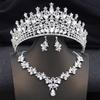 3 Pcs Wedding Crown Bridal Jewelry Sets for Women AB Tiaras and necklace earrings Prom Birthday Bride Tiaras and Crowns Set