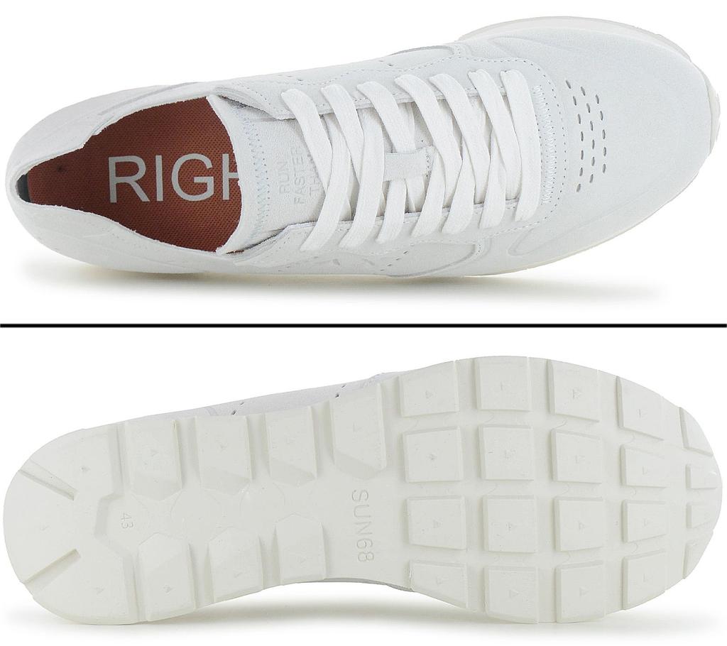 Sun68 Tom Raw Edge Suede - Men's Sneakers Shoes Grey-White Z36103-01 ORIGINAL