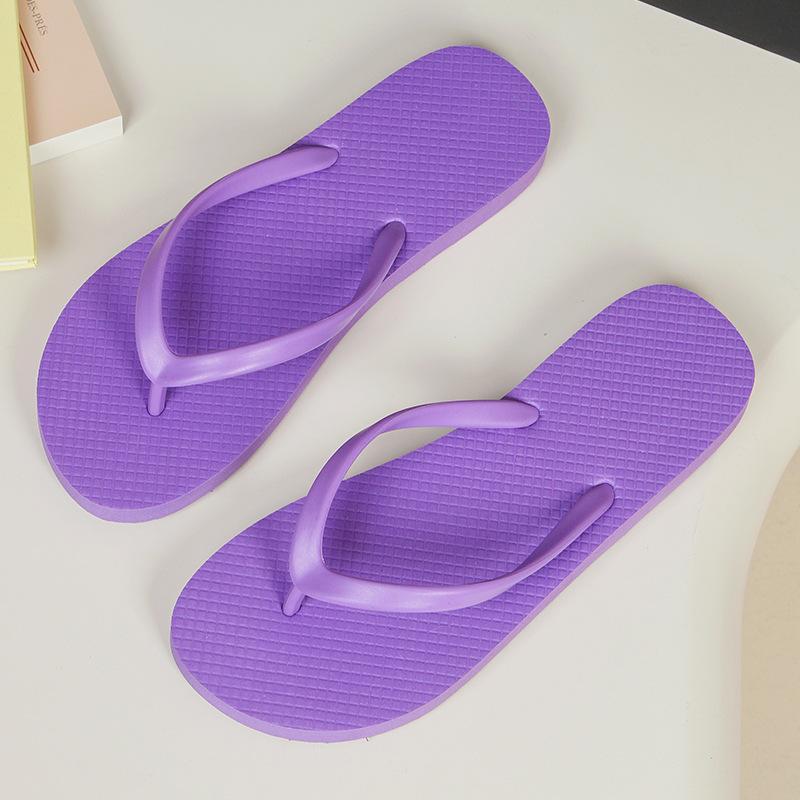 Beach Flip-flops Cool Slippers Women's Fashion Solid Color Versatile New Simple Classic Soft Bottom Summer Flip-flops Women