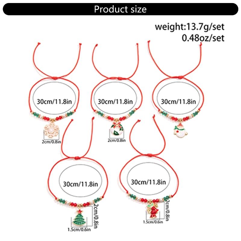 Multifuntional Elastic Bead Bracelet Soft Clay Adjustable Bracelets Set for Christmas Celebration and Everyday Wear