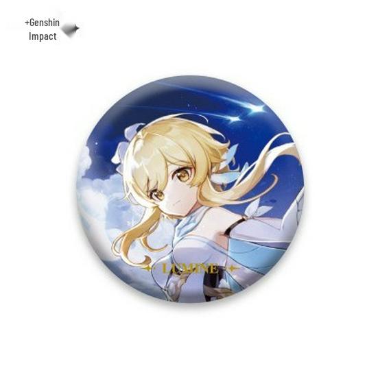 In Stock: Genshin Impact Character Badges & Keychains - Furina & Kazuha Series