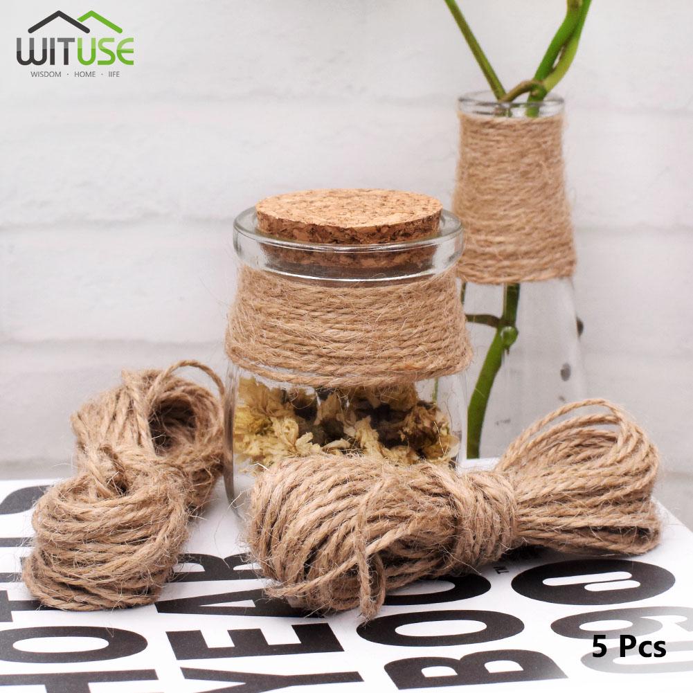 10m Burlap Rope Lace Ribbon DIY Craft Jute Twine Cord Wedding Party Home Decor