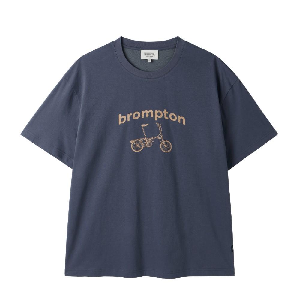 BROMPTON LONDON 1975 Bicycle Graphic T-Shirt - Purple Gray (P252Uts438)