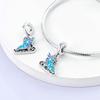 Silver Plated Sport Love Dangle Charm fit Bracelet Necklace Skate Shoes Beads Pendant Silver 925 Jewelry