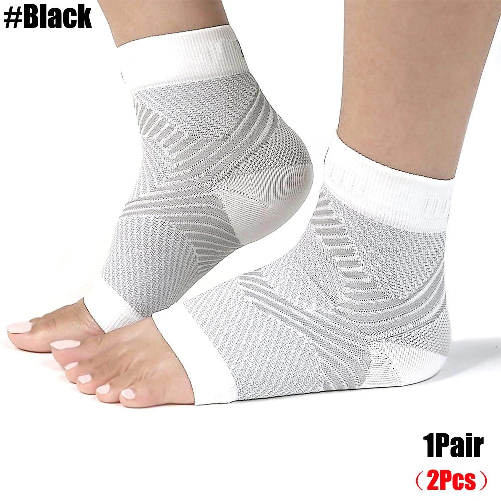 1Pair Plantar Fasciitis Relief Compression Socks For Women And Men,Moisture Wicking,Open Toe,Improve Circulation,Reduce Swelling