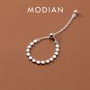 Modian Simple Free Size Chain Cute Ring 100% 925 Sterling Silver Elegant Fashion Finger Rings For Women Girls Jewelry Gifts