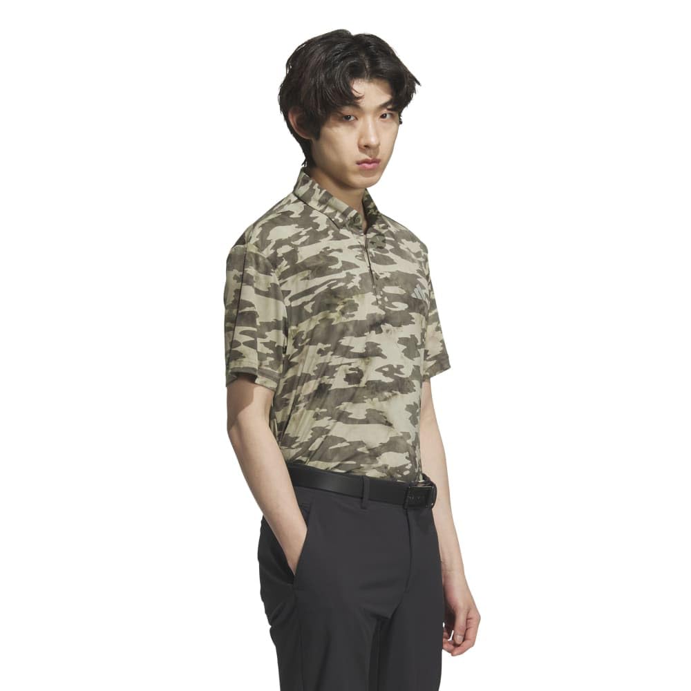 Adidas Golf Camouflage Short Sleeve Olive Strata Men's Shirt,