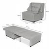 Fold-out Armchair for Sleeping KIMO Container Family Furniture Hunter Light Gray