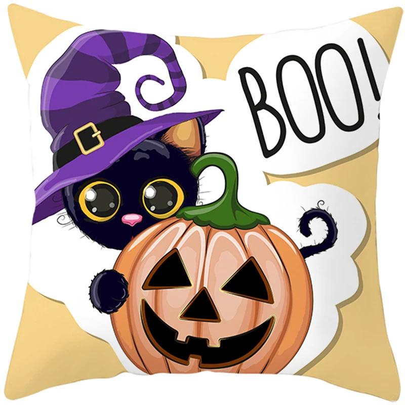 

Хэллоуин Тыква Сова Наволочка Домашняя Декоративная для Дивана Гостиной Черный Кот % Полиэстер Наволочка Наволочка 30x30cm бежевый