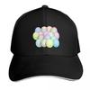 Pastel Colored Easter Eggs Baseball Cap Streetwear Brand Unisex Cap Sunscreen Hood Womens Hats  Unisexs