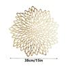 Gold Flower Pattern Round Placemats