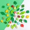 20Pcs Kawaii Cute Mixed Mini Leaves Flat Back Resin Cabochons For Scrapbooking Diy Jewelry Craft Decoration Accessories