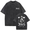 Awesome Christian Jesus Bible Verse Vintage Washed Tshirts Men Women Casual Cotton Oversized T Shirts Hip Hop Retro Streetwear