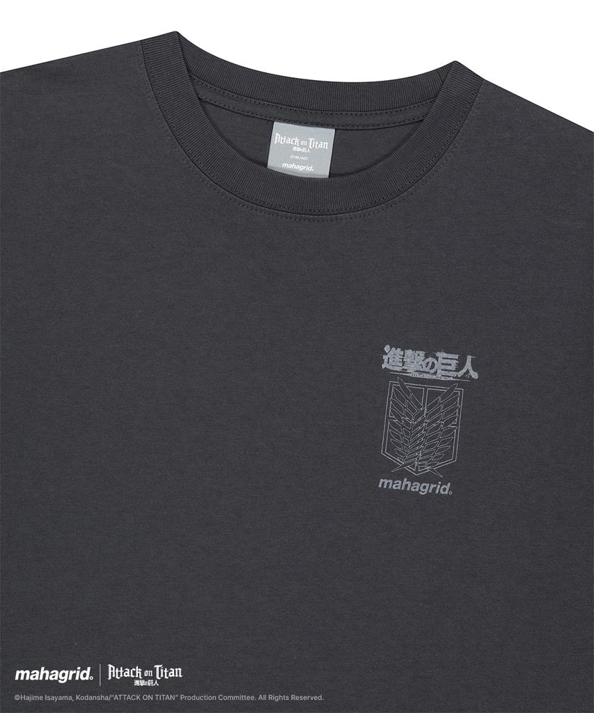 MAHAGRID [Attack On Titan] Washed Colossus Titan Tee Charcoal(Mg2Gmmt511T)