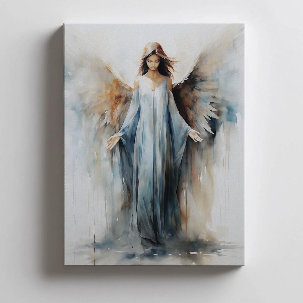 Blue Angel Spiritual Charm Blue Angel Spiritual Charm, 70X100 Cm, Black Aluminum Frame, 230 Gsm Matte Paper