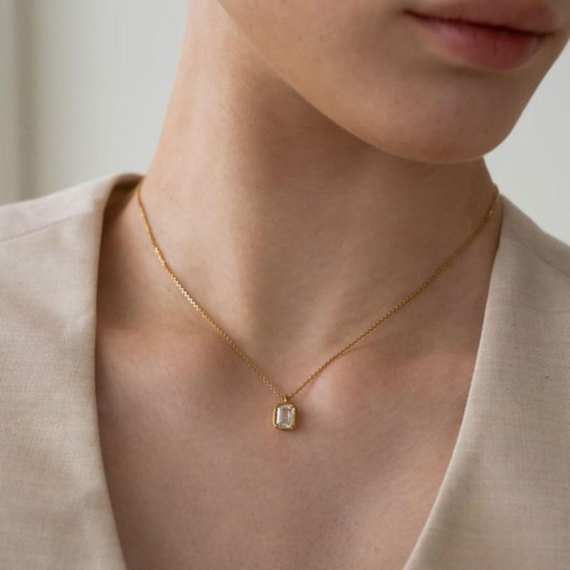 Aube de moi Klassische quadratische kubische Halskette