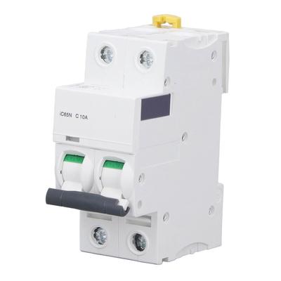 Wyłącznik miniaturowy 2P izolator różnicowoprądowy do montażu na szynie DIN 400V 10A IC65N C10A