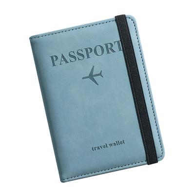 Passport Case with Skimming Travel and Card Lightweight and Stylish and Beautiful [FsGrg] Protection, Wallet, Pack, Portable, (Light Blue) [Used]