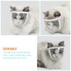 Cat Grooming Muzzle Transparent Breathable Mask for Kitten Anti-Licking Protection during Bathing and Nail Care Portable Design