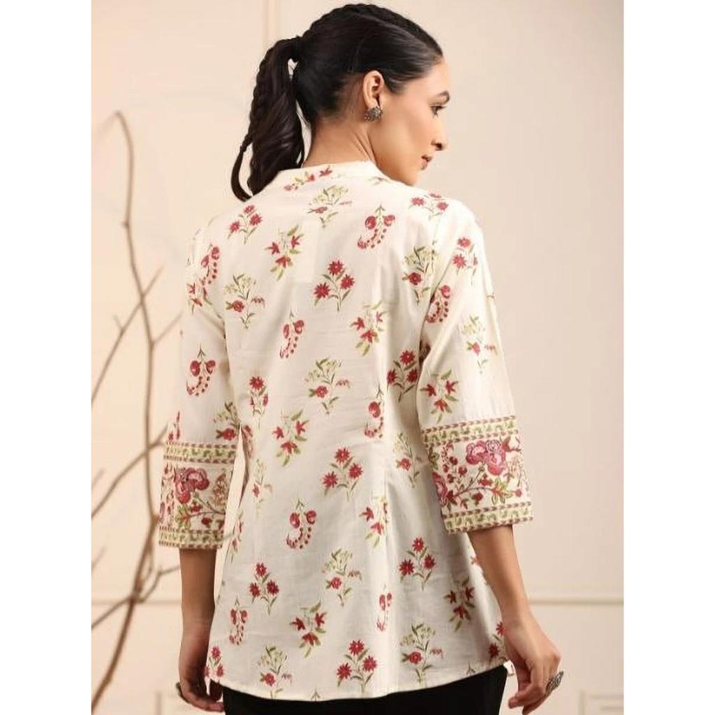 Women Office Party Wear Top Tunic Kurti Set Indian Bollywood Ethnic Short Kurta