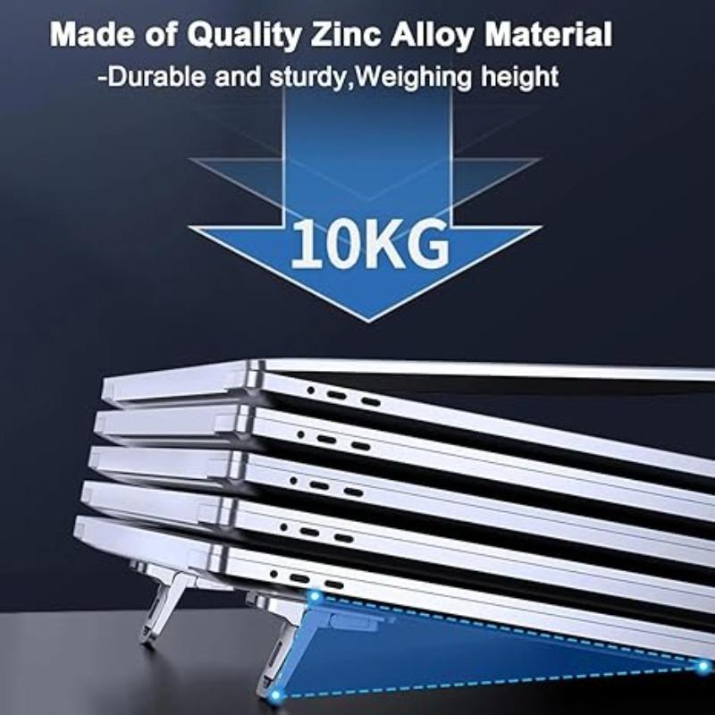 2PCS Mini Folding Laptop Stand with Adjustable Height Ultra-thin Portable Support for Macbook NotebookCooling Invisible Bracket
