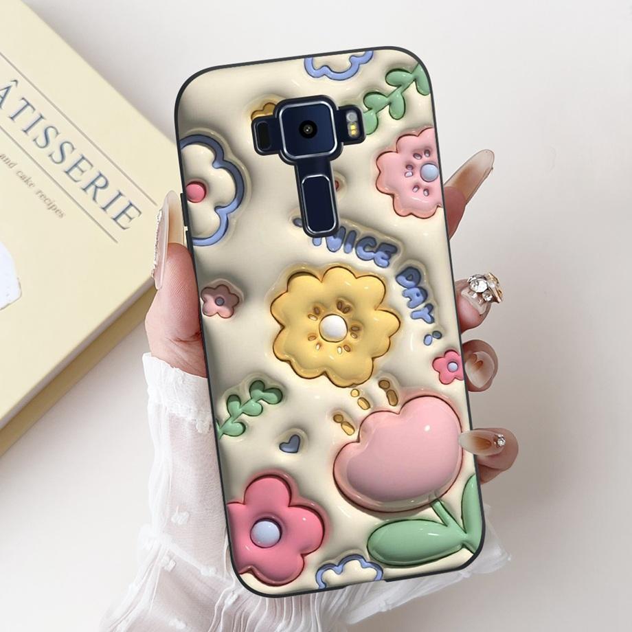 For ASUS Zenfone 3 ZE520KL Z017D 4 Max ZC520KL X008D 3 Max ZC520TL Case Soft Silicone Back Cover Love Heart Butterfly Flower Bag