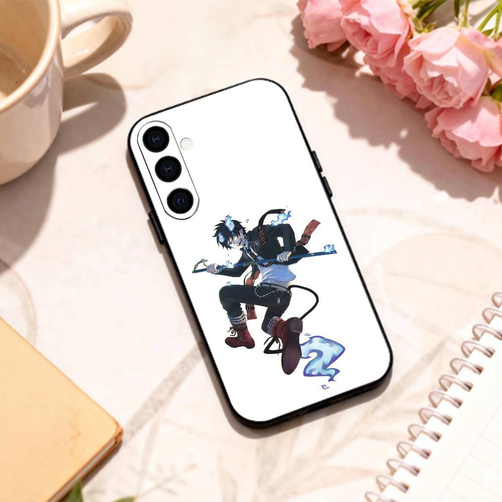 Blue Flame Blue Exorcist Handyhülle Für Samsung Galaxy A73,A72,A71,A70,A53,A52,A51,Andere Weiche Schwarze Hülle
