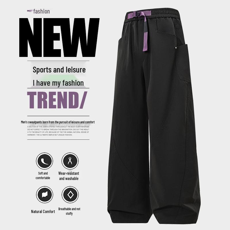 

2024 Spring/Autumn Paratrooper Cargo Pants - Unisex Loose Straight-Leg 3XL кавовий