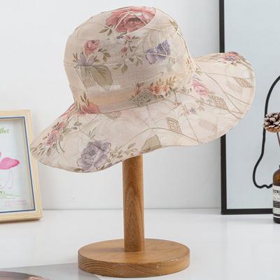 Printed Classic Sun Hat Fashionable Breathable StrapsCasual Wide Brim Visor Fisherman Hats Outdoor Travel Suitable for Women