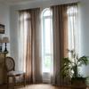 Jacquard Curtains Thickened Coffee-Colored Semi-Transparent Blackout Kitchen Curtains