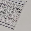 1pcs 5D Diamond White Lace Bow Nail Art Stickers Pearl Rhinestones Nail Decoration Adhesive Decals Slider DIY Accessory