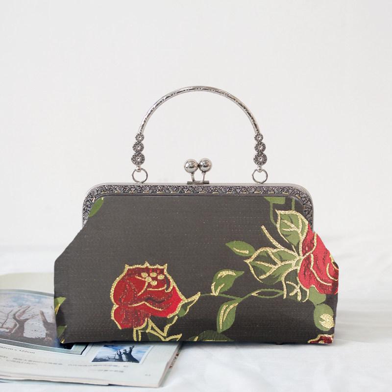 Short Style Handbag Material Kit - Handmade, Multiple Styles, Square Clasp Bag, Includes 20 Needles