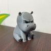Angry Hippo Figurine 3D-Printed Hippo Ornament Desk Buddy Grumpy Hippo Statue