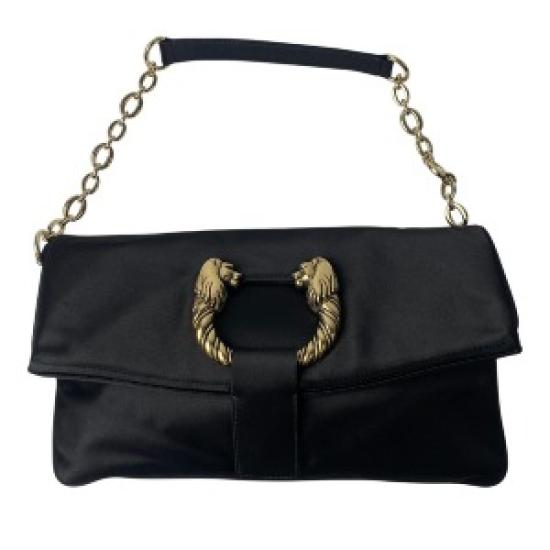 

Used BVLGARI Leoni Women s Chain Handbag – Luxury Designer Shoulder Bag, Elegant Gold Hardware Purse by Bulgari, Black / Gold Bag чорний