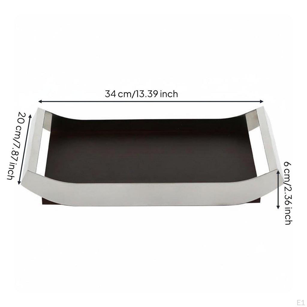 Tray Display Piece Metal Wooden Mixed Material Design Tableware Available Office, Model Room,