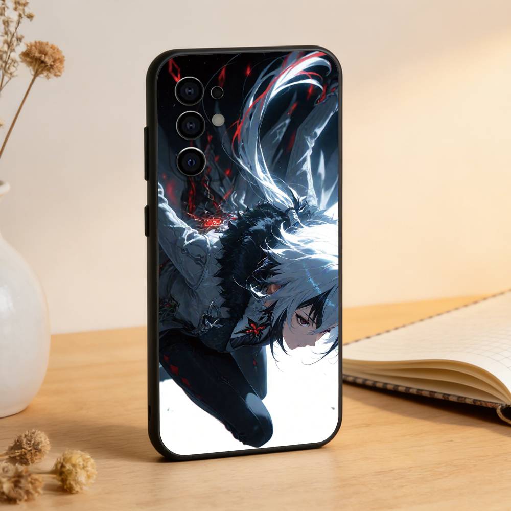 Genshin Impact Arlecchino Phone Case For Samsung S25,S24,S21,S22,S23,S30,Ultra,S20,Plus,Fe,Soft Silicone Black Cover
