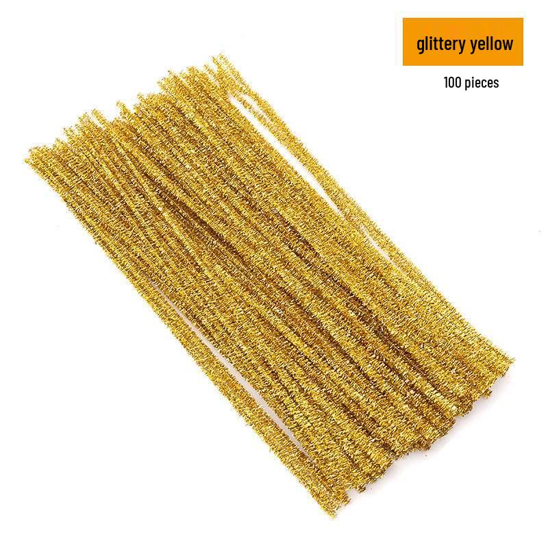 Encrypted Pipe Cleaners: Dense, Thickened 8mm White Strips with Mixed Colors for Handmade DIY Bouquets