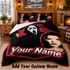 Scream Ghostface Custom Name 3Pcs Bedding Set 1 Bed Sheet 2 Pillowcases Bedroom Home Decor