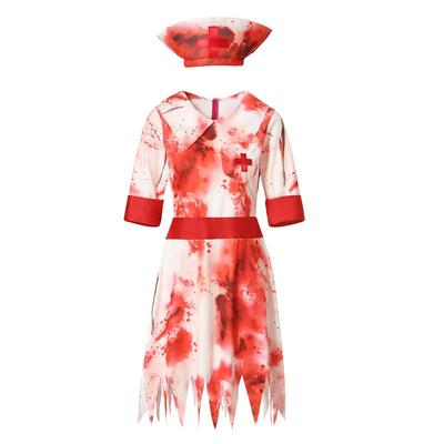 Hot Sale Halloween Horror Nurse Play Costumes Ghost Festival Party Costumes Bloodstained Socks Bloodstained Nurse Uniforms